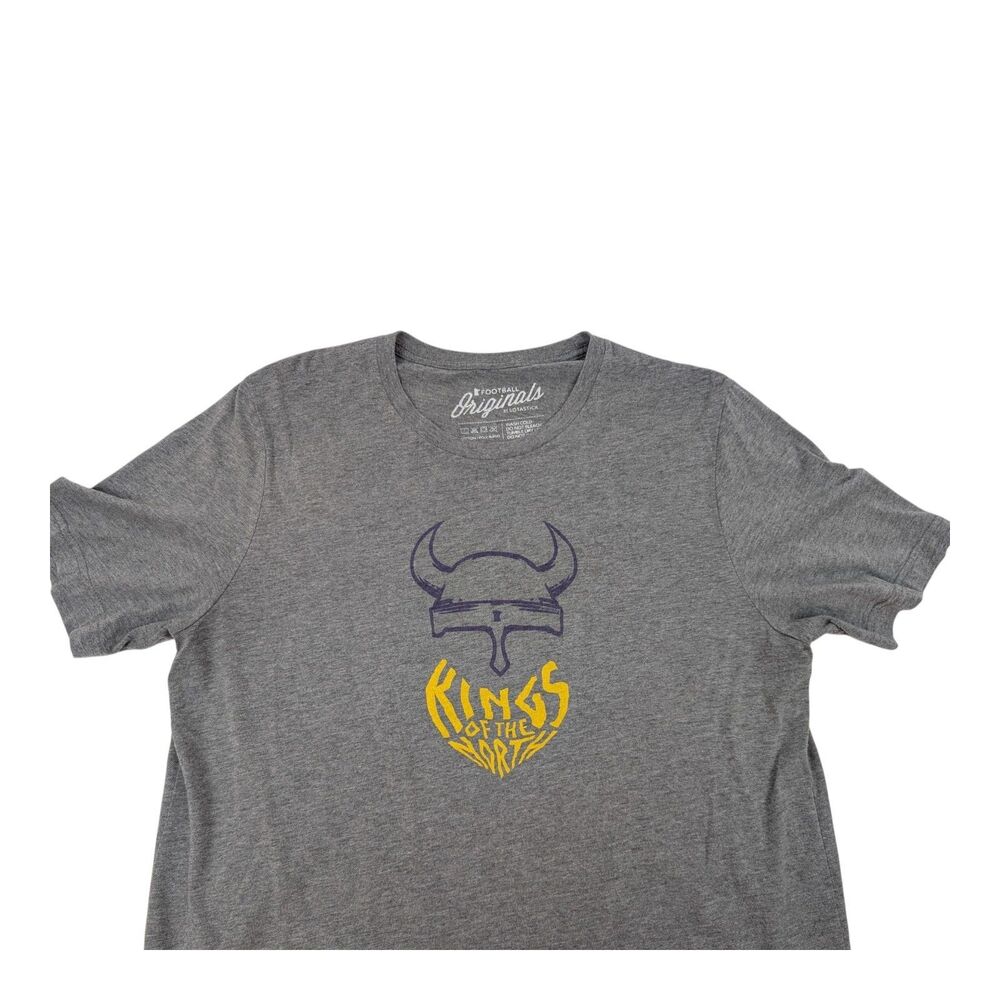 Minnesota Vikings Kings of The North Gray Shirt XL NFL Football